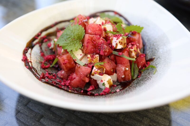 Grilled Watermelon Feta Salad with Mint Vinaigrette